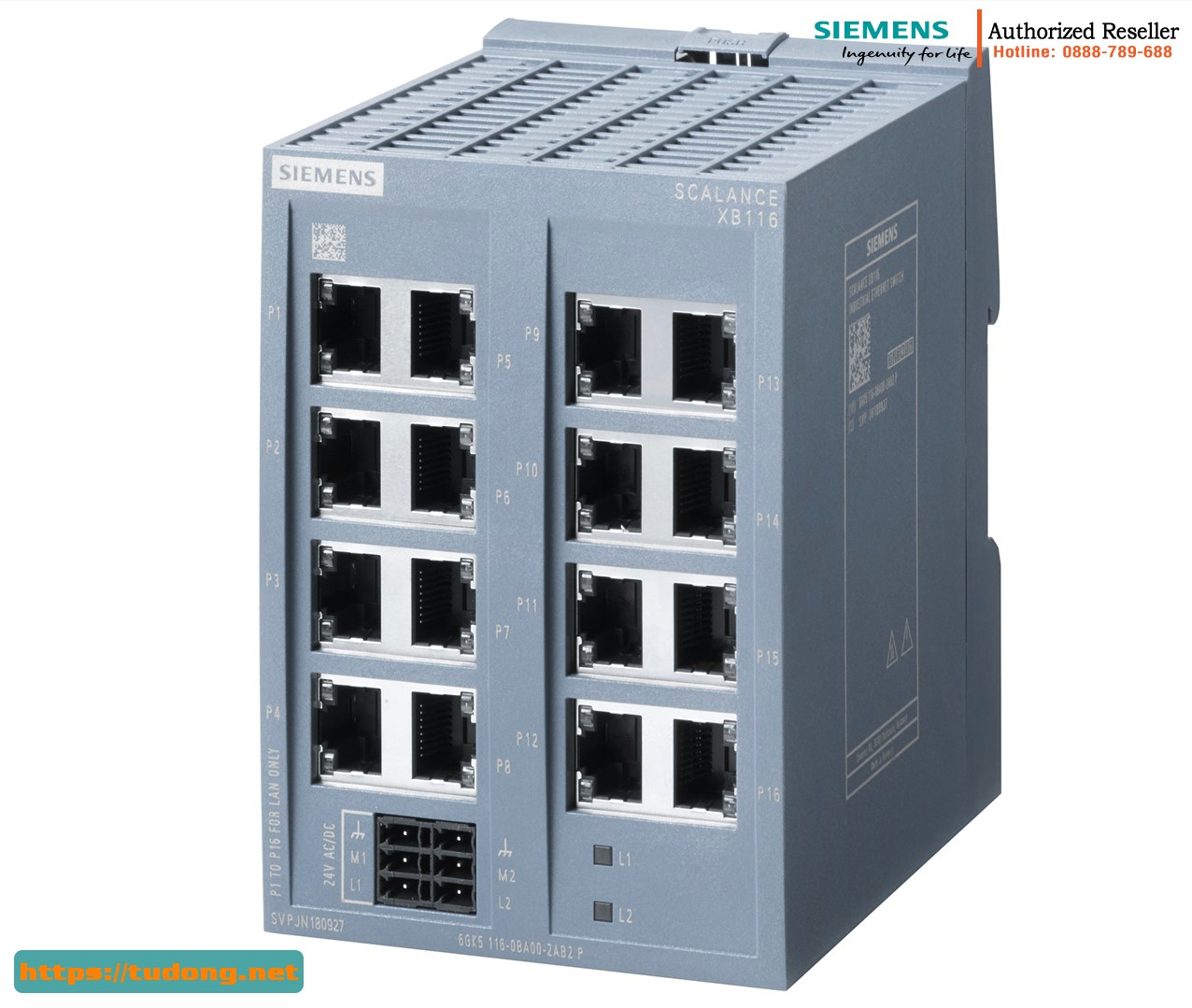 Switch SCALANCE XB116 16 Port 10/100 Mbit/s 6GK5116-0BA00-2AB2 1 6GK5116-0BA00-2AB2