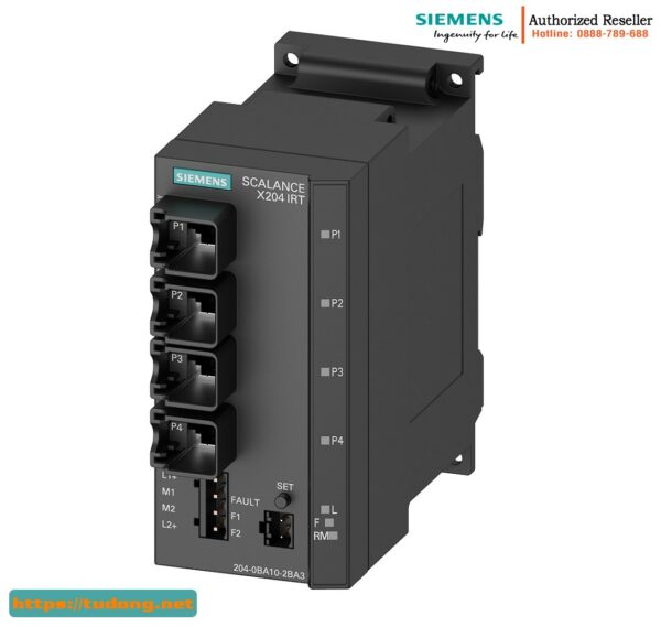 Công Tắc Quản Lý 6GK5204-0BA10-2BA3 SCALANCE X204IRT - 4 Cổng RJ45