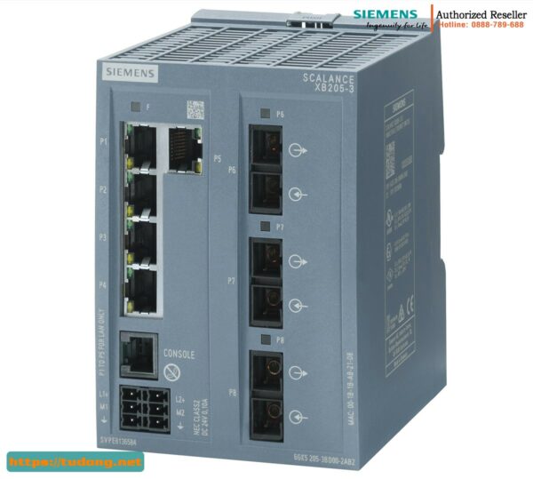 Switch quản lý 6GK5205-3BD00-2AB2 SCALANCE XB205-3, 5 cổng RJ45