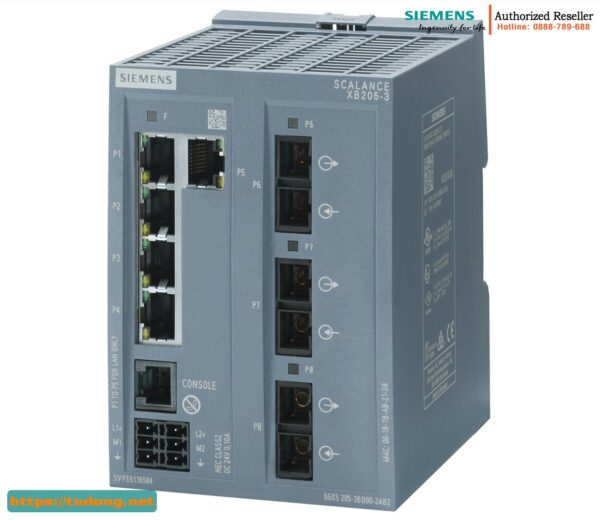 Switch Quản Lý 6GK5205-3BD00-2TB2 SCALANCE XB205-3 IEC 62443