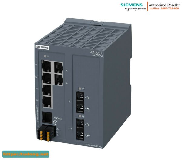Switch quản lý SCALANCE XB206-2 6GK5206-2BD00-2AB2, 6 cổng RJ45