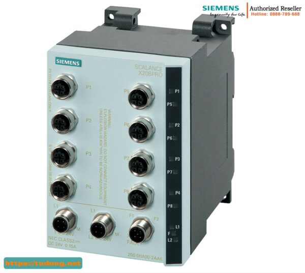"Switch Quản Lý SCALANCE X208PRO 6GK5208-0HA10-2AA6 IP65/67"