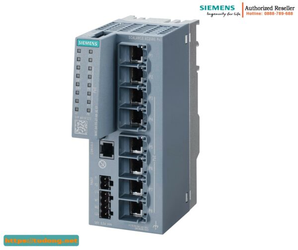 Switch PoE Quản Lý 6GK5208-0RA00-5AC2 SCALANCE XC208G - 240W, IEC 62443