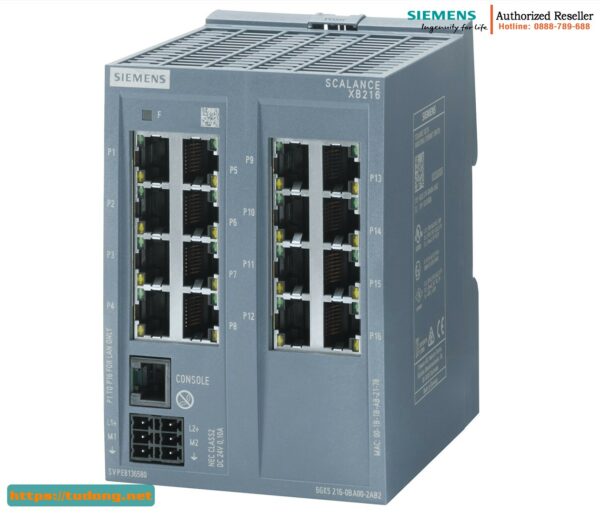 Switch quản lý SCALANCE XB216 16 cổng 10/100 Mbit/s 6GK5216-0BA00-2AB2