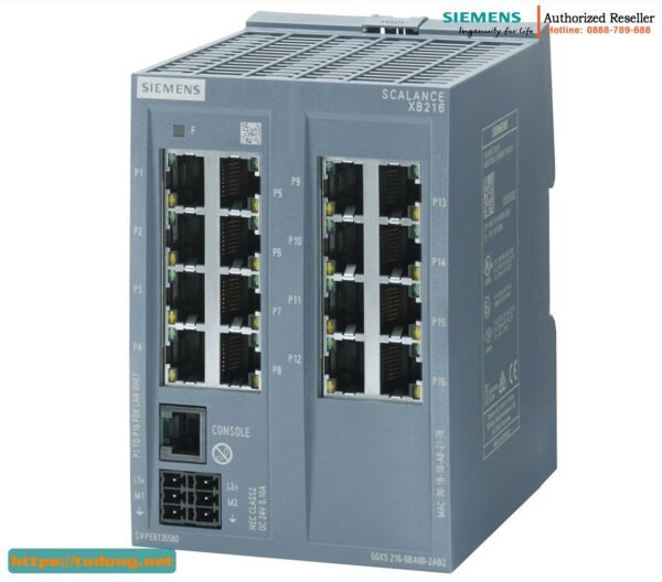 Switch quản lý SCALANCE XB216 16 cổng 10/100 Mbit/s 6GK5216-0BA00-2TB2
