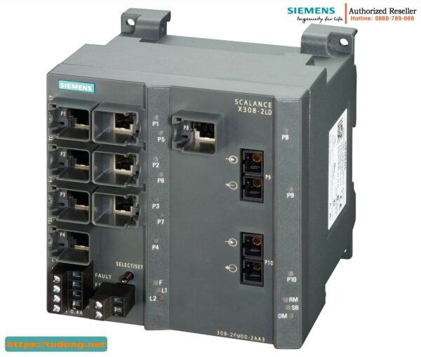 Switch Quản Lý SCALANCE X308-2LD 6GK5308-2FM10-2AA3 - Tốc Độ Cao