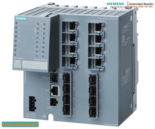 Switch Quản Lý SCALANCE XM408-8C 6GK5408-8GR00-2AM2 - 24 Cổng Mở Rộng
