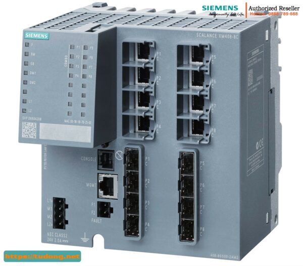 Switch Quản Lý SCALANCE XM408-8C 6GK5408-8GS00-2AM2 - 24 Cổng Mở Rộng