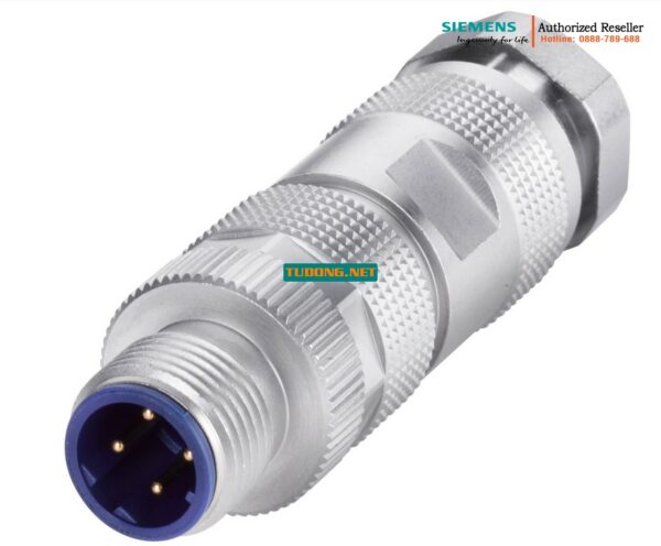 Đầu Nối M12 PRO 6GK1901-0DB10-6AA8 - Vỏ Kim Loại Bền, Kết Nối Nhanh, 180° (D-coded) Cho SCALANCE X208 PRO & ET 200 PRO PN