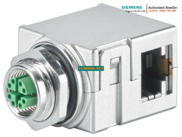 6GK1901-0DM40-2AA5 - Bộ Chuyển Đổi M12 X-Coded sang RJ45, IP65/67 đến IP20, Cho Tủ Điện Công Nghiệp (1 Hộp 5 Cái)
