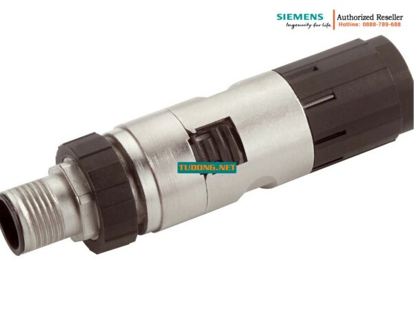 Đầu nối PROFIBUS M12 FC 6GK1905-0EA10 - Vỏ kim loại chống chịu, cổng cáp hướng trục, tương thích ET 200PRO, bộ 5 cái