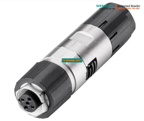 Đầu nối cáp PROFIBUS FC M12 6GK1905-0EB10-6AA0 - Vỏ kim loại chống sốc, kết nối FC, đầu cáp hướng trục, dùng cho ET 200 PRO, tiếp điểm cái mã B (1 gói = 1 cái)