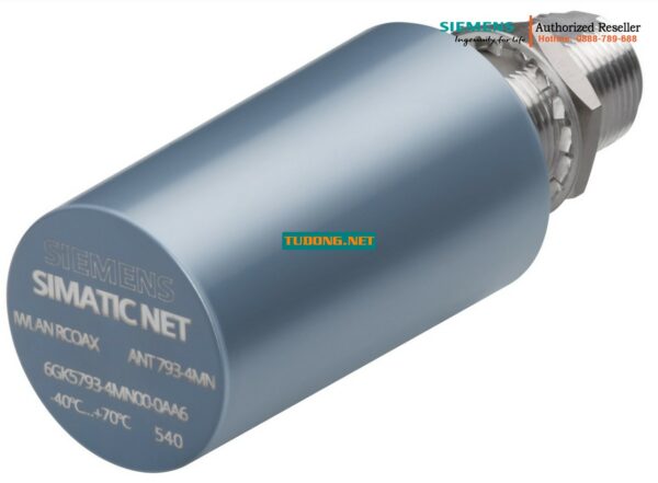 Anten IWLAN 6GK5793-4MN00-0AA6 - Anten Omnidirectional 6 dBi cho hệ thống RCoax, kết nối N-Female, chống nước IP65, dải tần 5GHz