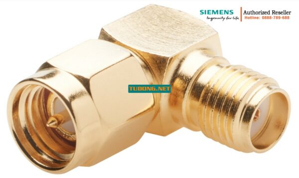 Đầu Nối Chuyển Đổi Góc 90 Độ SMA/SMA Đực/Cái - Phụ Kiện Cáp Mạng Chống Nhiễu 6GK5898-1CV00-4AA0 Chính Hãng