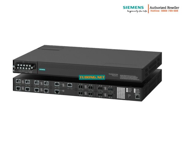 Bộ Chuyển Mạch Ethernet Công Nghiệp RUGGEDCOM RS900 9 Cổng - 6GK6090-0AS21-0BA0-Z+A05+B00 - Quản Lý Hoàn Toàn, Mã Hóa 128-bit, Cổng RJ45 & Quang