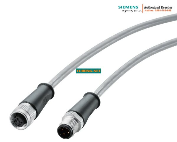 Cáp Nguồn Công Nghiệp M12 6XV1801-5AH10 - IP69, Kết Nối ET 200, Chính Hãng Siemens