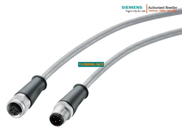 Dây Cáp Kết Nối Nguồn Siemens 6XV1801-5AH50 - M12-180/IP69/5m - Lắp Sẵn Cho ET 200
