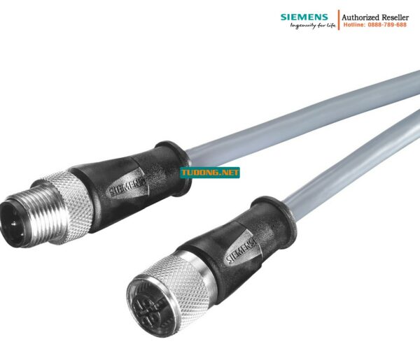 Cáp Kết Nối Nguồn 6XV1801-5DH20 Cho ET 200 - Dây Cáp Nguồn M12 4 Cực 2.0m, Lắp Sẵn Đầu Cắm