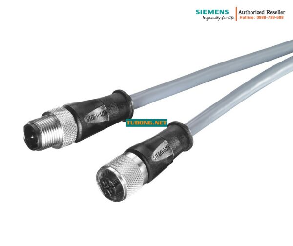 Cáp Kết Nối Nguồn M12 L-Coded 4-Pole 1.0m - 6XV1801-6DH10 - Cho Thiết Bị Đầu Cuối & Mạng