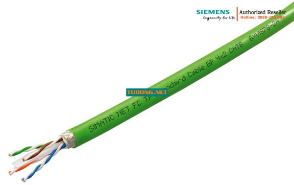 Cáp Công Nghiệp 6XV1870-2E | Cáp Ethernet FC TP Tiêu Chuẩn CAT6A 4x2, Bán Theo Mét
