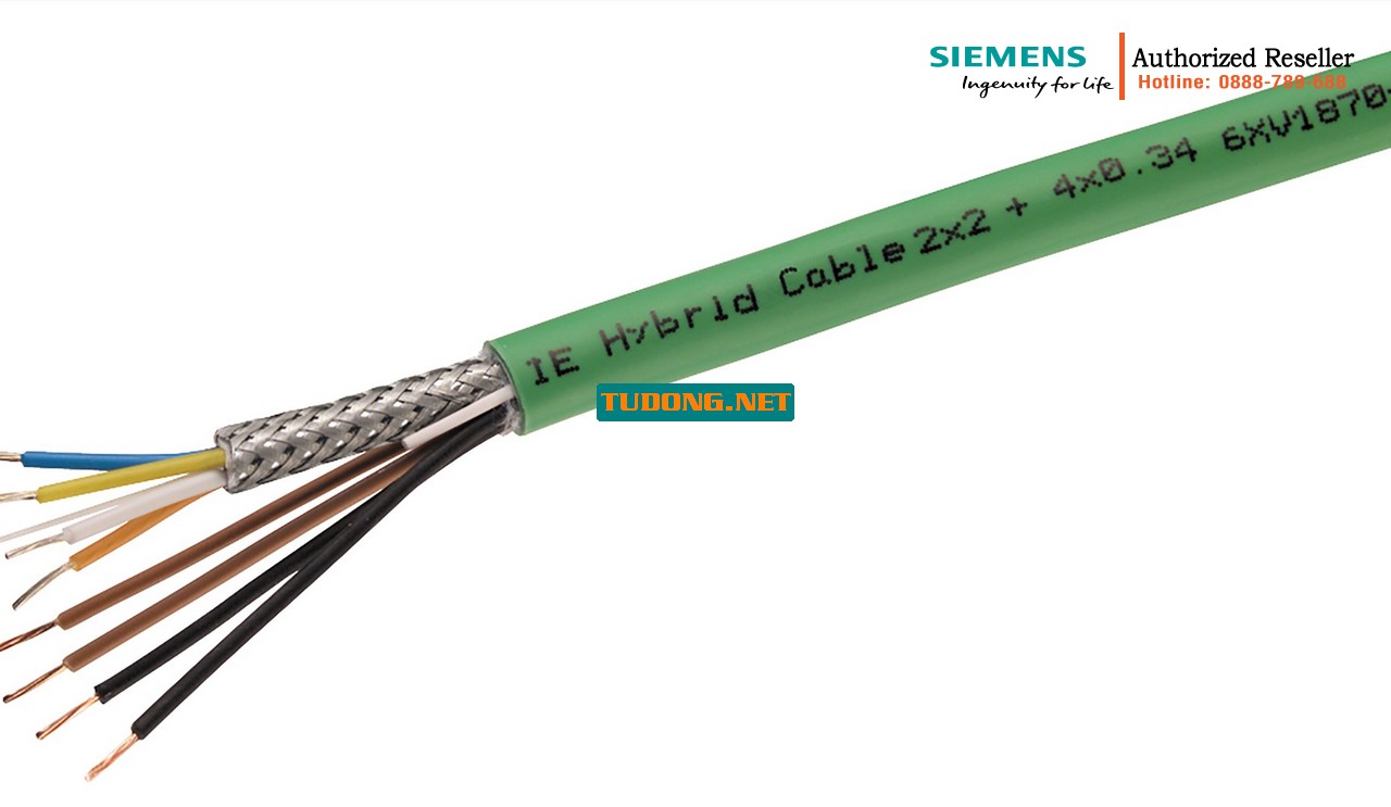 Cáp lai Industrial Ethernet 6XV1870-2J - Linh hoạt, chống nhiễu, hỗ trợ PoE, IP67 - Bán theo mét 1 6XV1870-2J