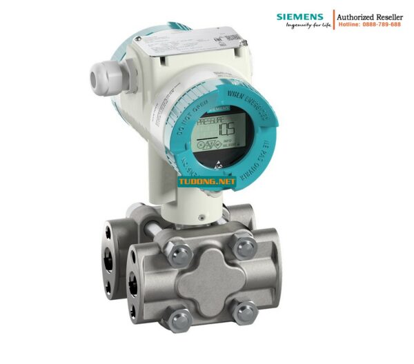 Cảm biến áp suất Siemens 7MF0340-1RM01-5AF2-Z+A00+E00+H01+Y01 - Đo chênh áp & lưu lượng HART, màn hình hiển thị, dầu silicone, PN160