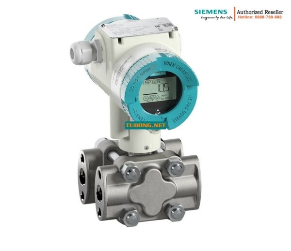 Cảm biến áp suất chênh lệch Siemens 7MF0350-1GM01-5AF2-Z+A00+B35+E00+H01+Y01+Y15 - Đo lưu lượng HART, màn hình hiển thị, dầu silicone, thép không gỉ