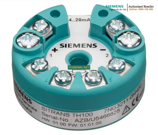 7NG3211-0AN00 - Bộ Chuyển Đổi Nhiệt Độ PT100 SITRANS TH100 | 4-20mA | Chống Nổ ATEX Zone 2 | Lắp Đầu Nối Type B